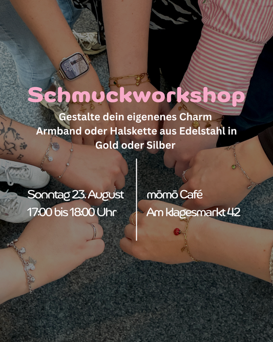 Charm Schmuck Workshop im mōmō Café Hannover 23. August